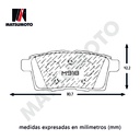 M918 Pastillas de freno traseras Ford Mazda