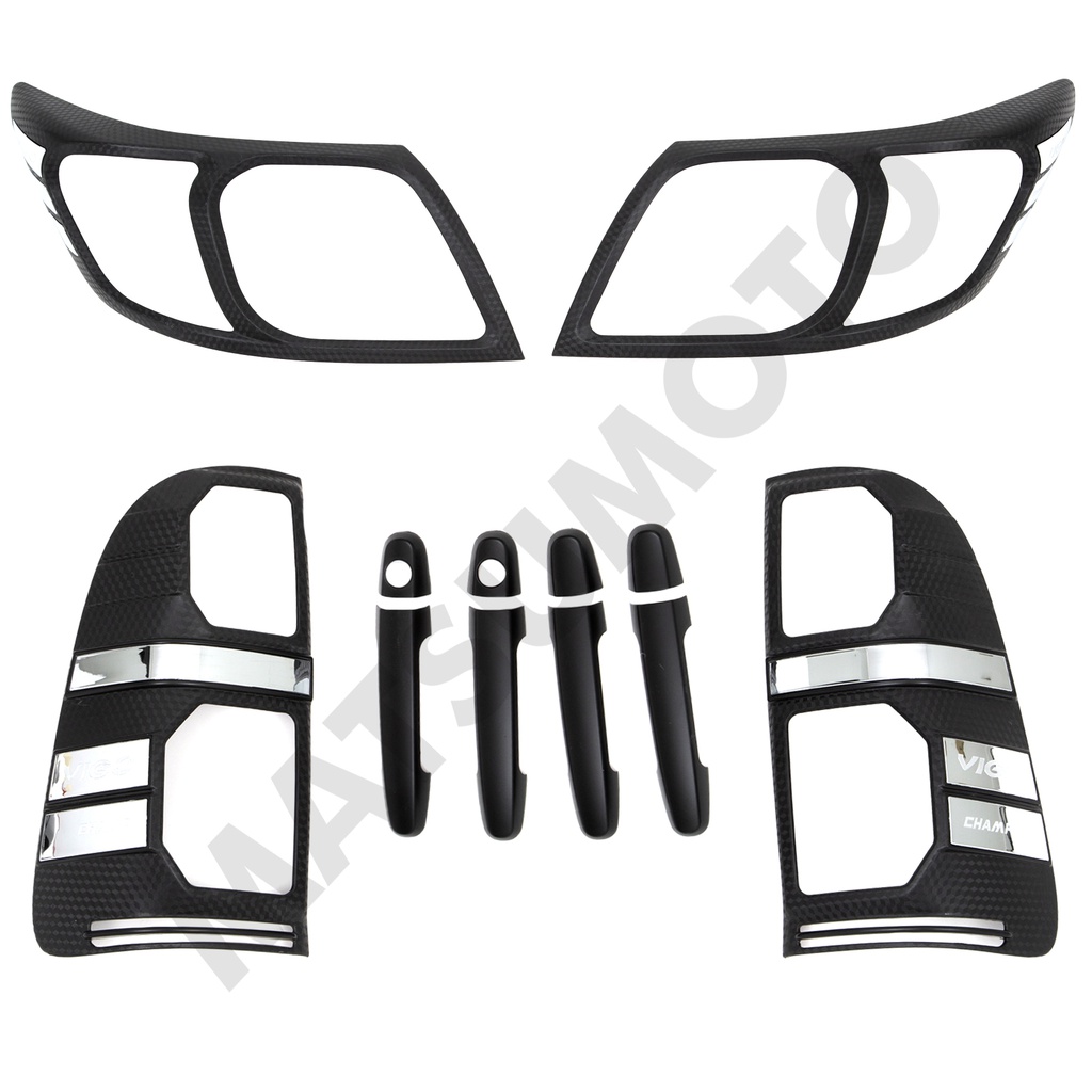 Kit Decorativo Exterior Black Edition para Toyota Hilux Vigo 2012 - 2015