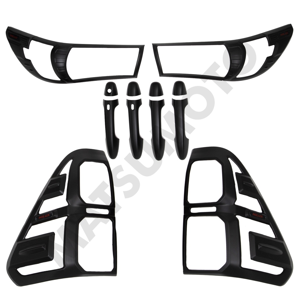 Kit Decorativo Exterior Black Edition para Toyota Hilux Revo 2016 - ON