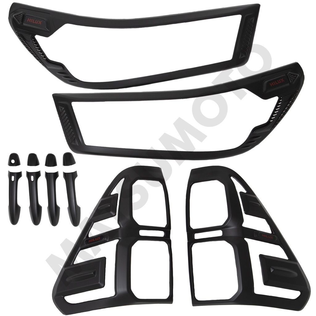 Kit Decorativo Exterior Black Edition para Toyota Hilux Revo 2021 - ON