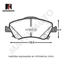 M953 - Pastilla de Freno Cerámica Delanteras Toyota Corolla