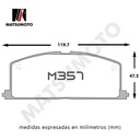 M357 - Pastillas de Freno Cerámica Delanteras Toyoya Tercel