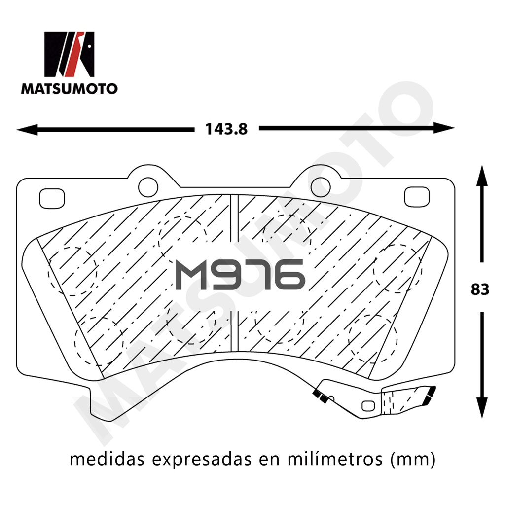 M976 - Pastillas de Freno Cerámica Delanteras Toyota Tundra M976 / SEQUOIA / Landcruiser ( 2007-2014)