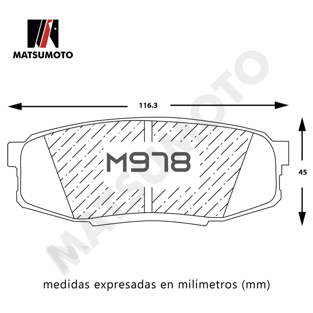 M978 - Pastillas de Freno Cerámica Traseras Toyota Tundra / SEQUOIA / Landcruiser (2007-2014)