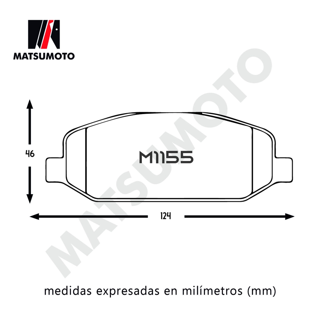 M1155 - Pastillas de Freno Cerámica Delanteras Para Chevrolet
