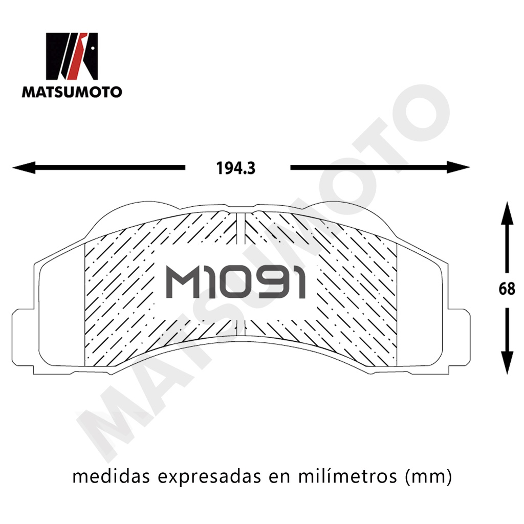 M1091 - Pastillas de Freno Cerámica Delanteras Ford  F-150 (2010-2020)