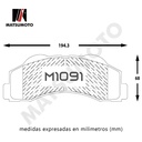 M1091 - Pastillas de Freno Cerámica Delanteras Ford  F-150 (2010-2020)