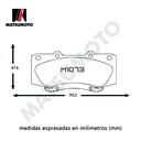 M1073 - Pastilla de Freno Cerámica Delanteras Toyota Hilux