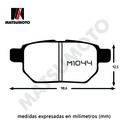 M1044/M1146 - Pastilla de Freno Cerámica Traseras Toyota Corolla