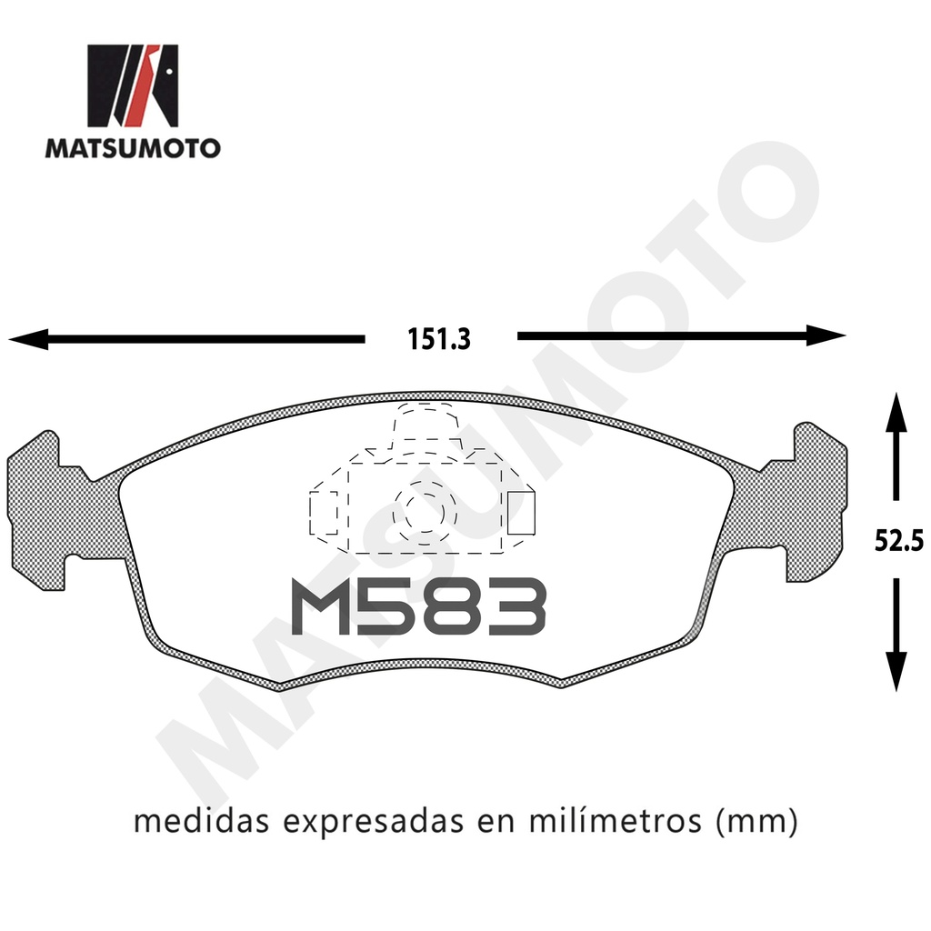 M583 - Pastillas de Freno Cerámica Delanteras para Fiat