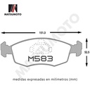 M583 - Pastillas de Freno Cerámica Delanteras para Fiat