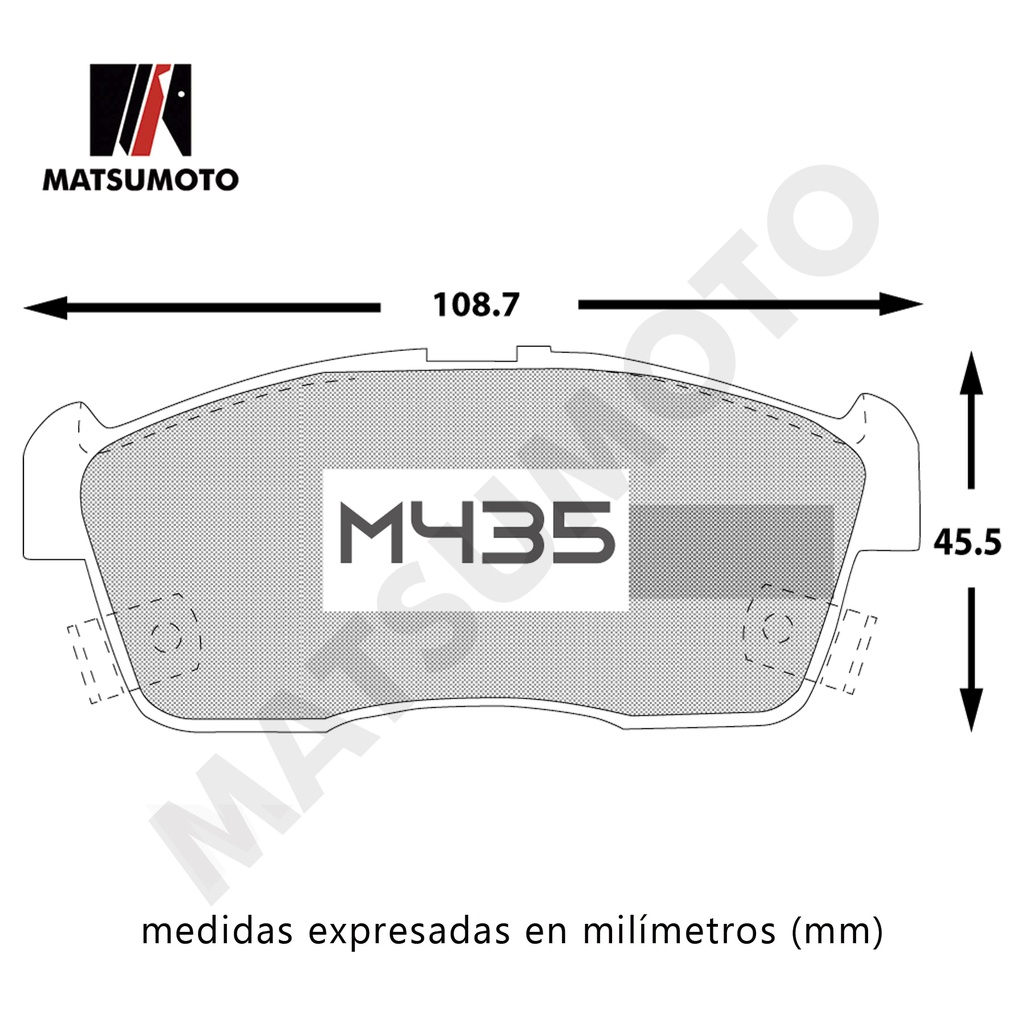 M435 - Pastillas de Freno Semi-metálica Suzuki Celerio