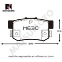 M630/M183 - Pastillas de Freno Semi-metálica Traseras Honda / Great Wall / Suzuki