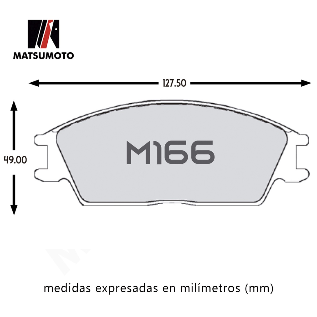 M166 - Pastillas de Freno Semi-metálica Delantera Para Hyundai  Jac