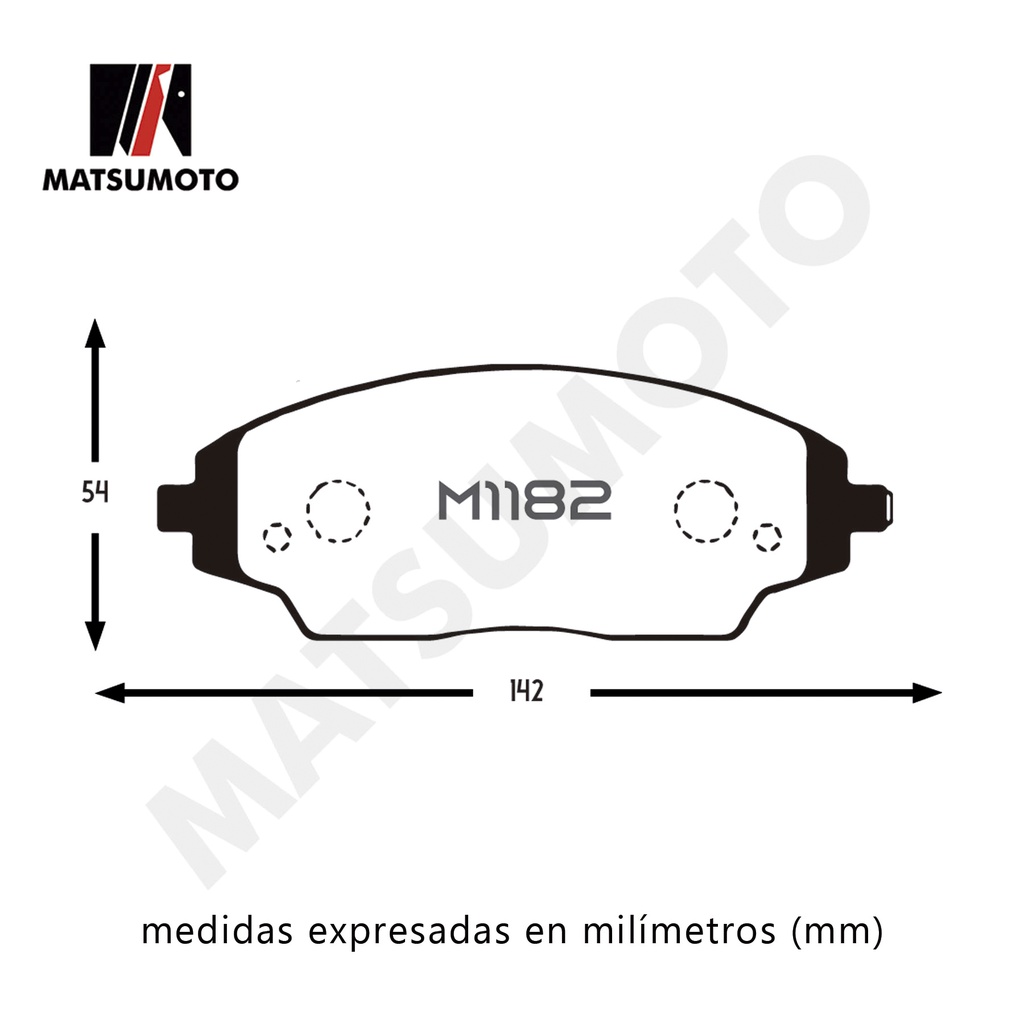 M1182 - Pastillas de Freno Semi-metálica Delantera Chevrolet