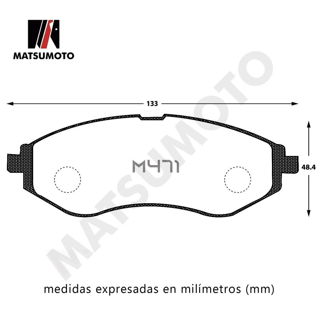 M471 - Pastillas de Freno Semi-metálica Delantera Chevrolet Aveo y Spark GT