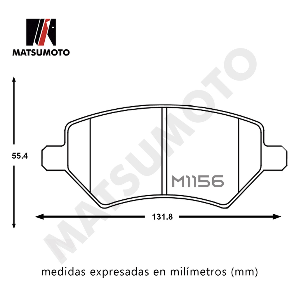 M1156 - Pastillas de Freno Semi-metálica Delantera Chery