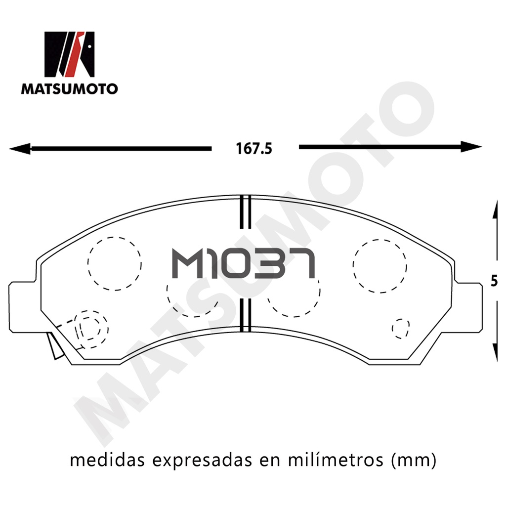 M1037 Pastillas de Freno Semi Metalica Delantera Great Wall Wingle