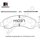 M1037 Pastillas de Freno Semi Metalica Delantera Great Wall Wingle