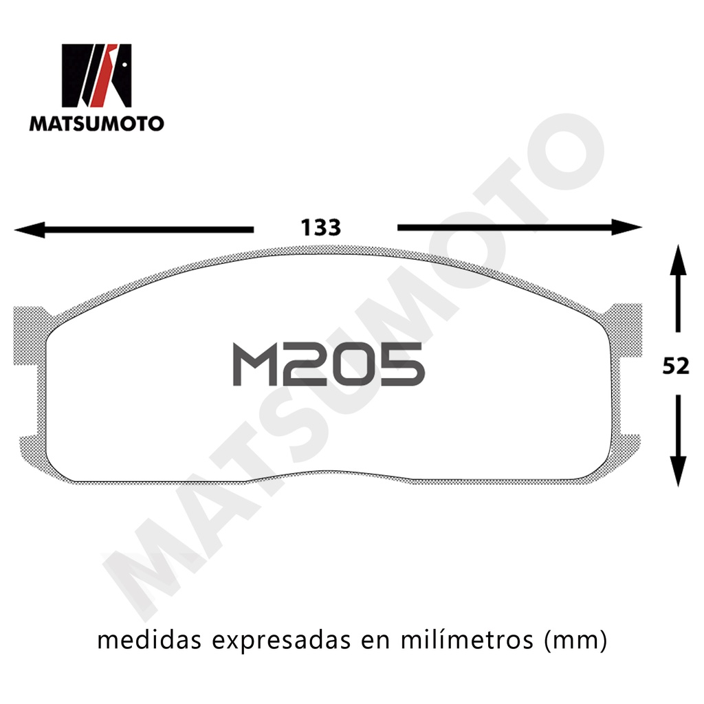M205 - Pastillas de Freno Cerámica Delanteras Kia Frontier antiguo (1997 - 2006)