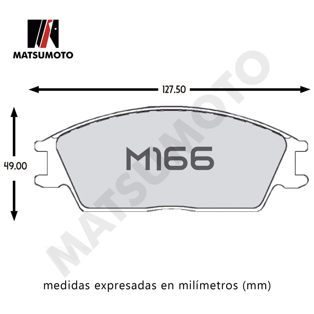 M166 - Pastillas de Freno Cerámica Delanteras Para Hyundai  Jac