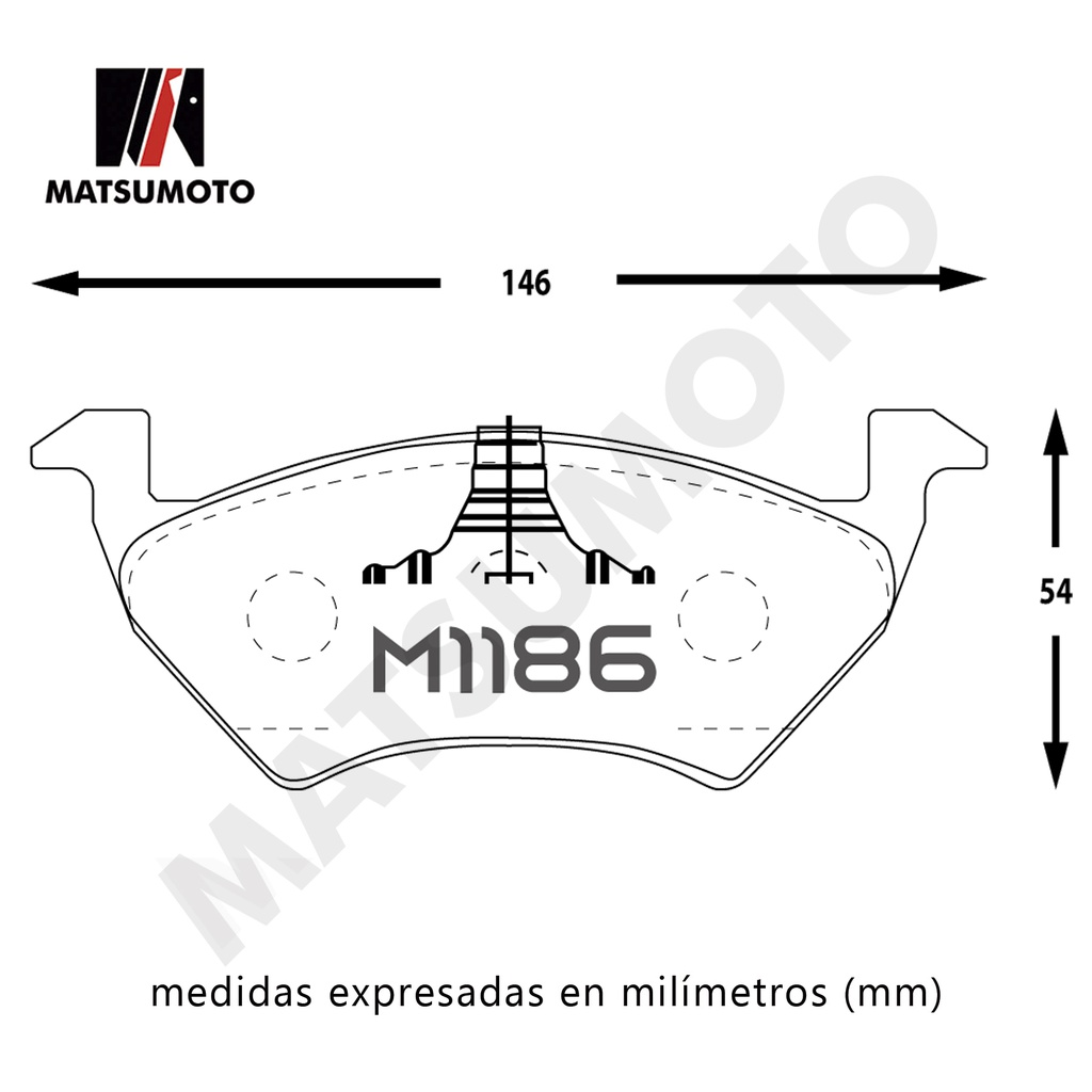 M1186 - Pastillas de Freno Semi-metálica Traseras para HAIMA Volkswagen MG GT (2017 - ON)