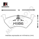 M1186 - Pastillas de Freno Semi-metálica Traseras para HAIMA Volkswagen MG GT (2017 - ON)