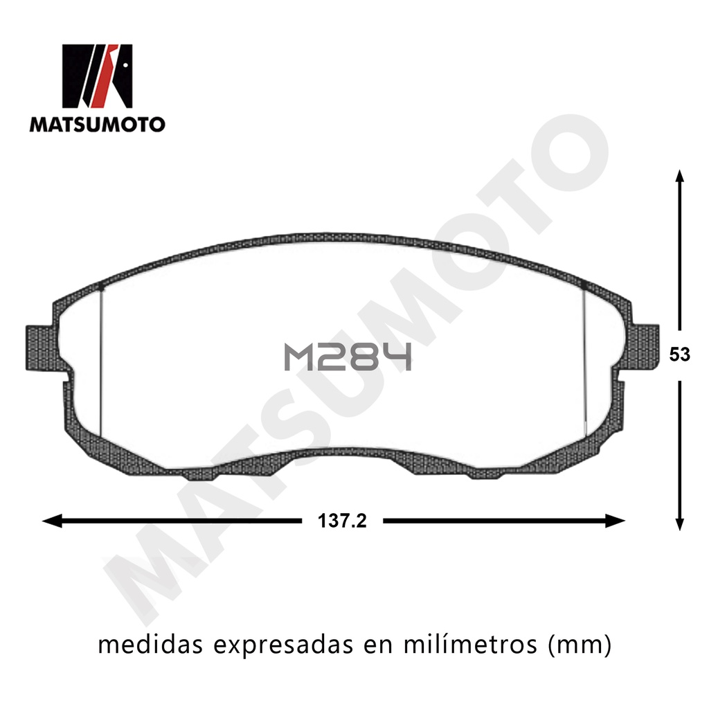 M284/M1108 - Pastillas de Freno Cerámica Delanteras Nissan  Juke All years