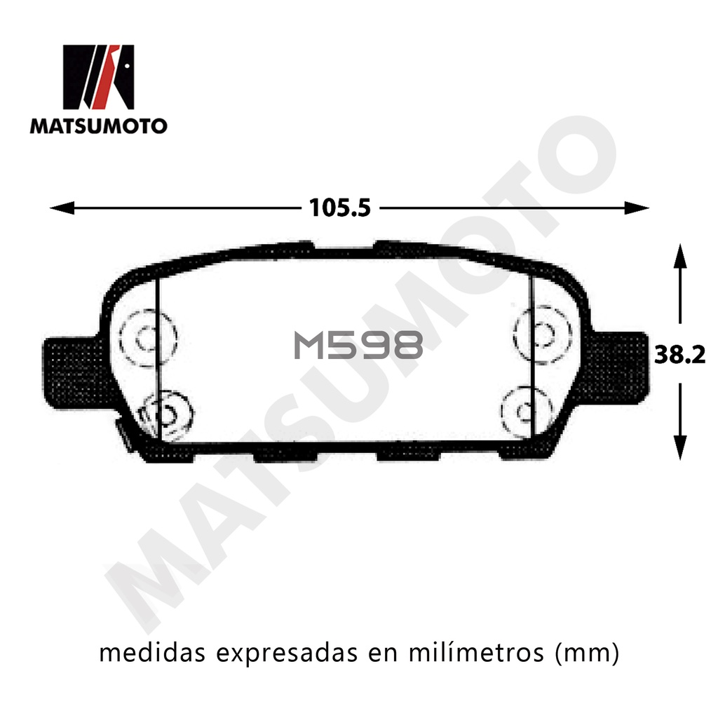 M598/M1032 - Pastillas de Freno Cerámica Traseras Nissan, Qashqai, X-Trail, Juke, Pathfinder