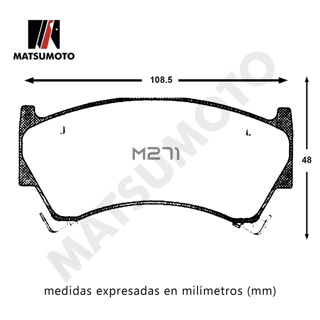 M672/M271 - Pastillas de Freno Cerámica Delanteras Suzuki Baleno (2002-2004) / Nissan sentra (1996 - 2002)