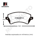 M684 - Pastillas de Freno Cerámica Delanteras Toyota  Corolla (2003-2007)