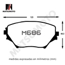 M686 - Pastillas de Freno Cerámica Delanteras Chery  Tiggo 3 - Toyota Rav4