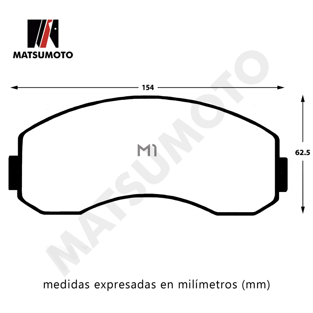 M001 - Pastillas de Freno Semi-metálica Kia Frontier antiguo