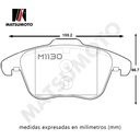 M1130 - Pastillas de Freno Cerámica Delanteras Volkswagen 5N0698151