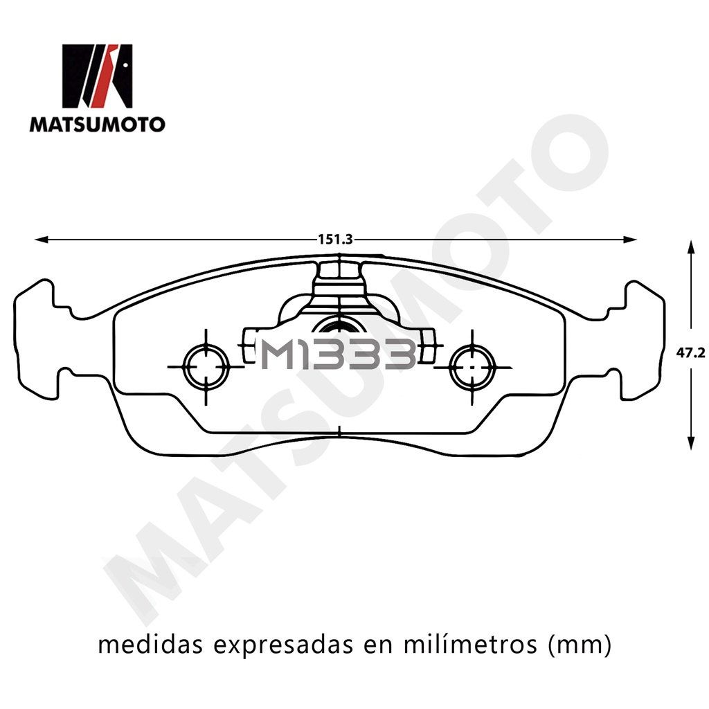 M1333 - Pastillas de Freno Semi-metálica Delantera Chevrolet