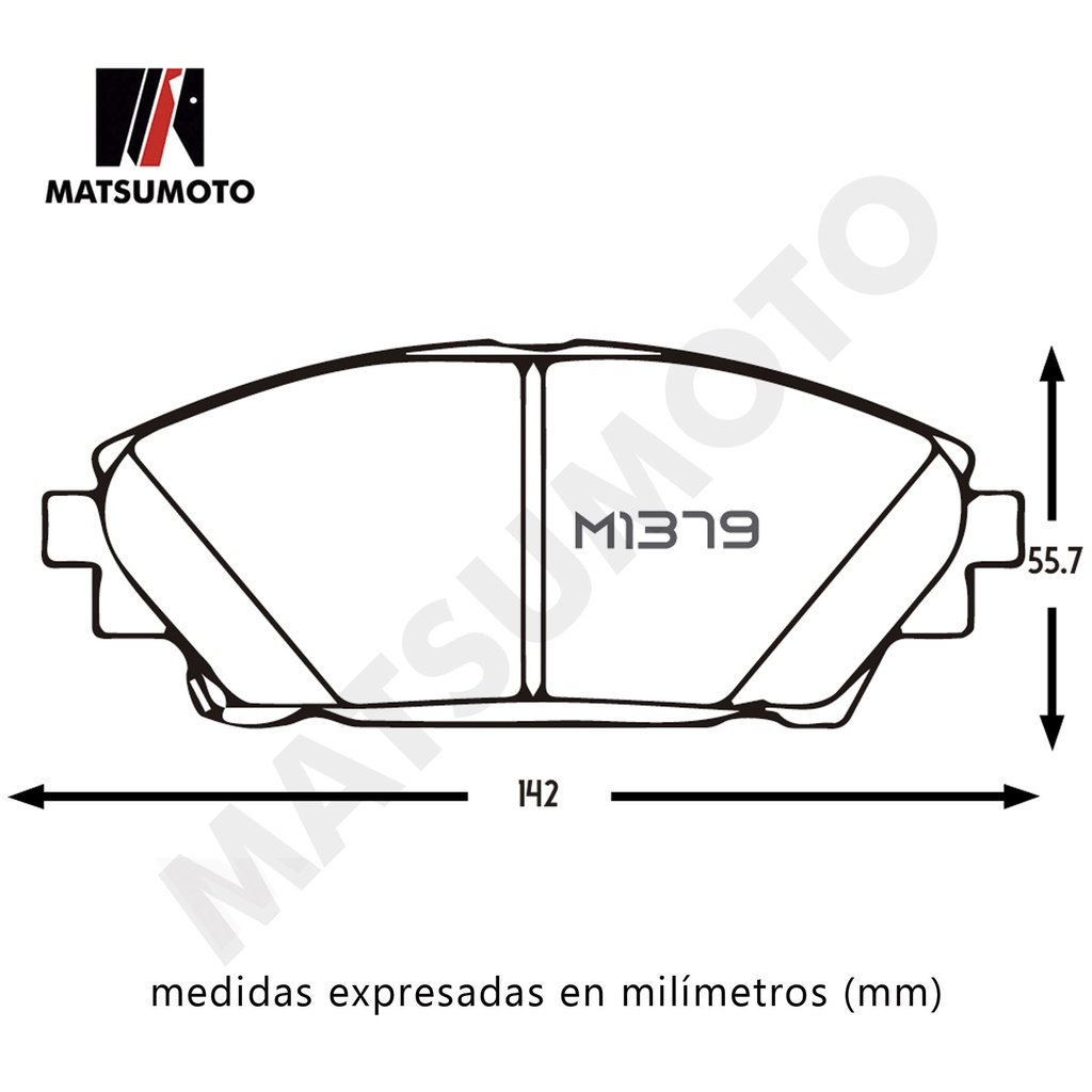 M1379 Pastillas de Freno Semi Metalica Delantera Mazda  New Mazda 3 Sedan X