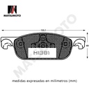 M1381 Pastillas de Freno Ceramica Delantera Renault Clio (2012-2019)
