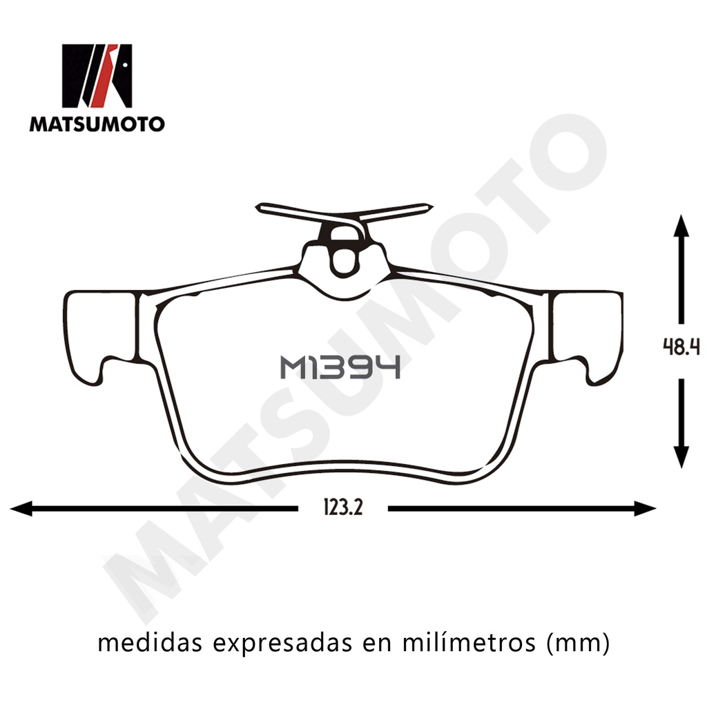 M1394/M1288 Pastillas de Freno Semi Metalica Trasera  Ford  Great Wall