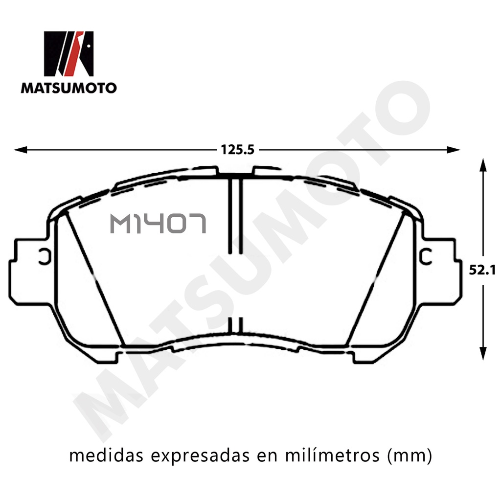 M1407 Pastillas de Freno Ceramica Delantera Nissan New Versa (2021-2022)