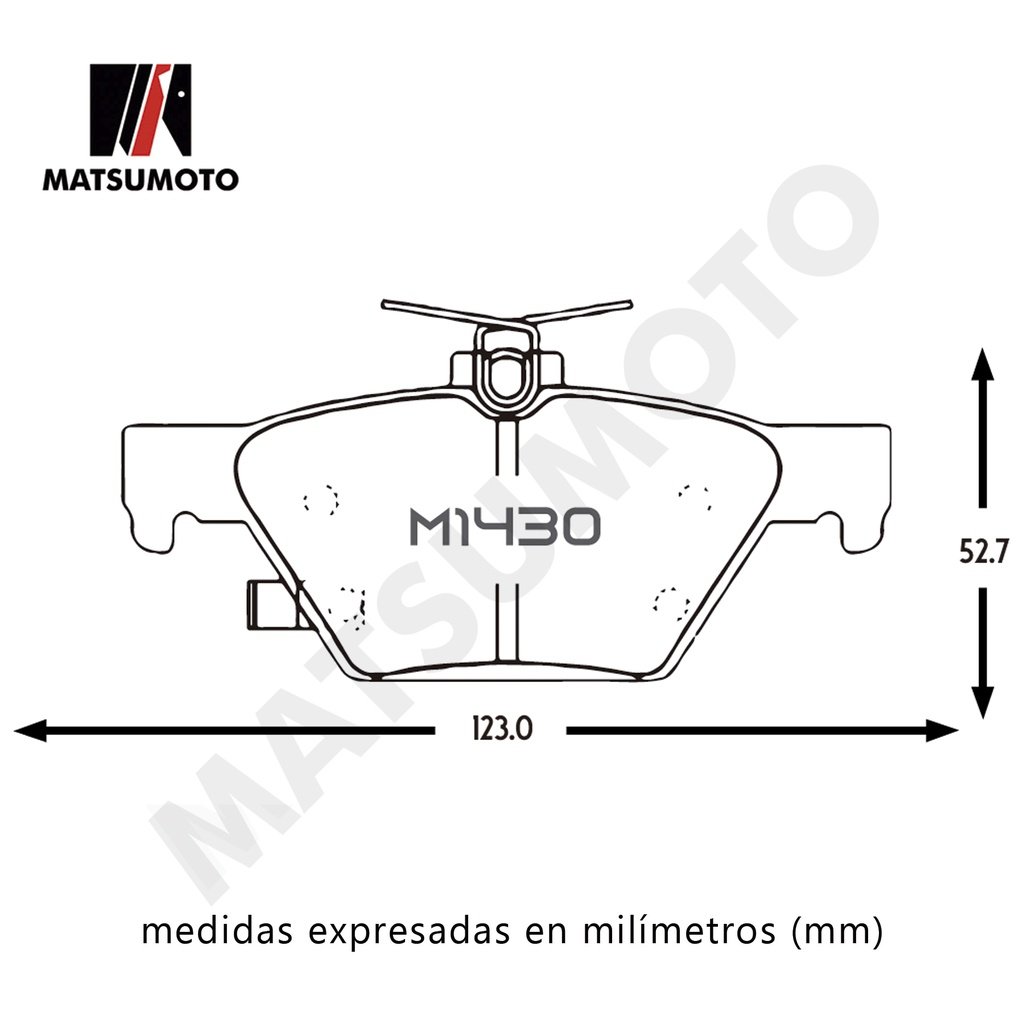 M1430 Pastillas de Freno Semi Metalica Trasera Subaru