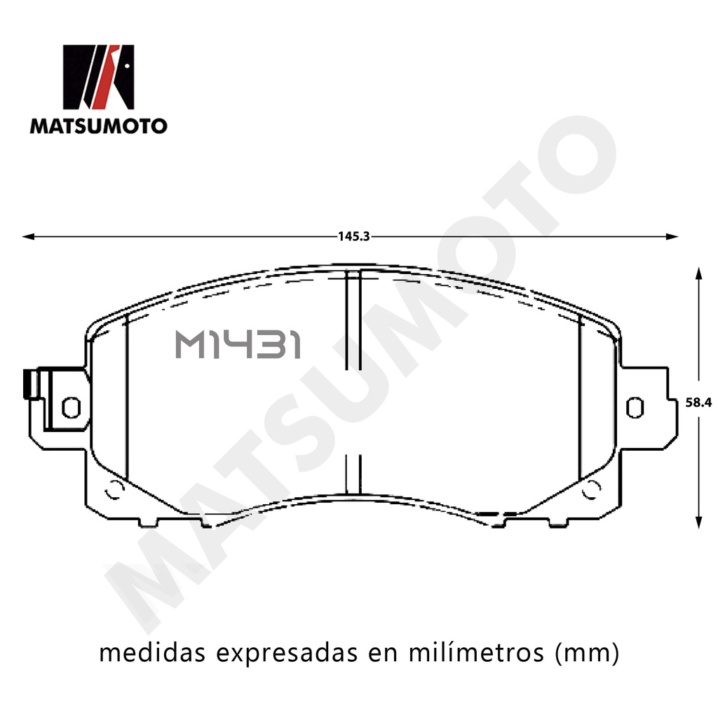 M1431 Pastillas de Freno Ceramica Delantera Subaru
