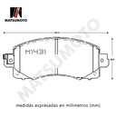 M1431 Pastillas de Freno Semi Metalica Delantera Subaru