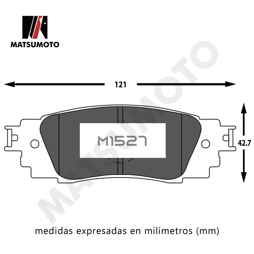 M1527 - Pastillas de Freno Cerámica Traseras para Toyota