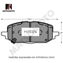 M1535 Pastillas de Freno Semi Metalica Delantera Chevrolet Onix (2020)