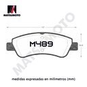 M489 - Pastillas de Freno Cerámica Delanteras Peugeot D1570