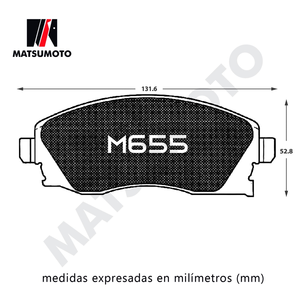 M655 - Pastillas de Freno Semi-metálica Delantera Opel