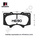 M690 - Pastillas de Freno Semi-metálica Toyota Hilux / 4Runner / FJ Cruiser