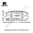 M929 Pastillas de Freno Semi Metalica Trasera Chevolet Suzuki