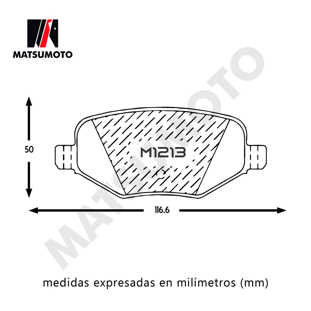 M1213 Pastillas de Freno Semi Metalica Trasera Ford