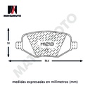 M1213 Pastillas de Freno Semi Metalica Trasera Ford